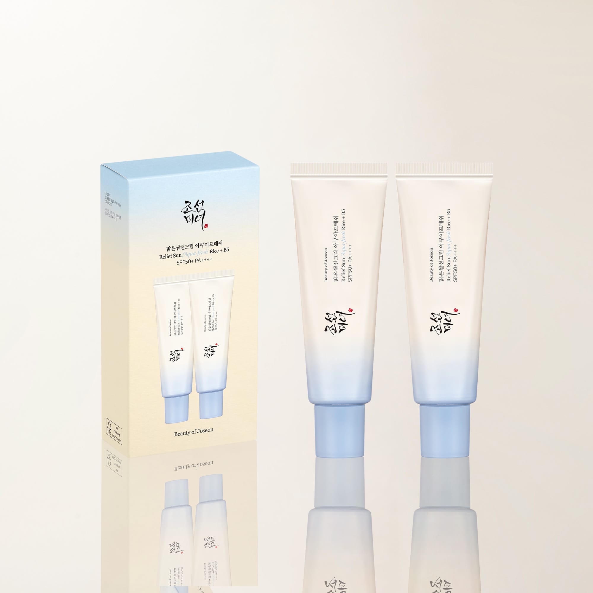 Beauty of Joseon Relief Sun Aqua-Fresh : Rice + B5  (SPF50+ PA++++) 2-Pack