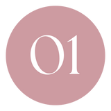 a pink circle with white text